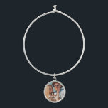 Cute I Love Heart Photo Couples Personalized Name Bangle Bracelet<br><div class="desc">Cute I Love Heart Photo Couples Personalized Name Bracelets features your favorite photo with the text "I (love heart) add name" in modern white script. Personalize by editing the text in the text box provided and adding your own picture. Perfect gifts for couples, girlfriend, wife, sweetheart and more for birthday,...</div>