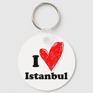 Cute I Love Istanbul Turkey Keychain