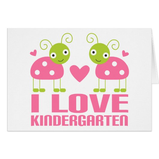 Cute I Love Kindergarten Ladybug Gift (Front Horizontal)