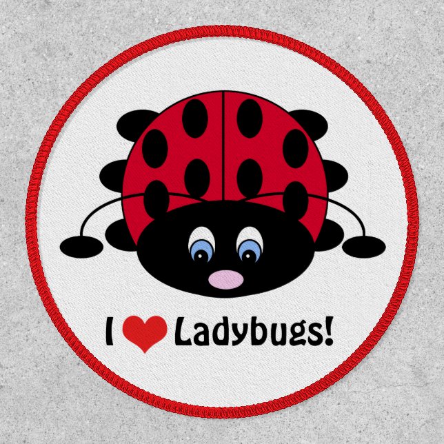 Cute I Love Ladybugs Patch (Front)