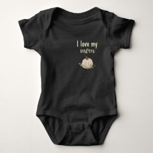 Cute I Love My Mom Pumpkin Baby Bodysuit