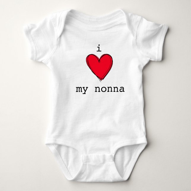 Cute I love my nonna baby crawler Italian grandma Baby Bodysuit (Front)