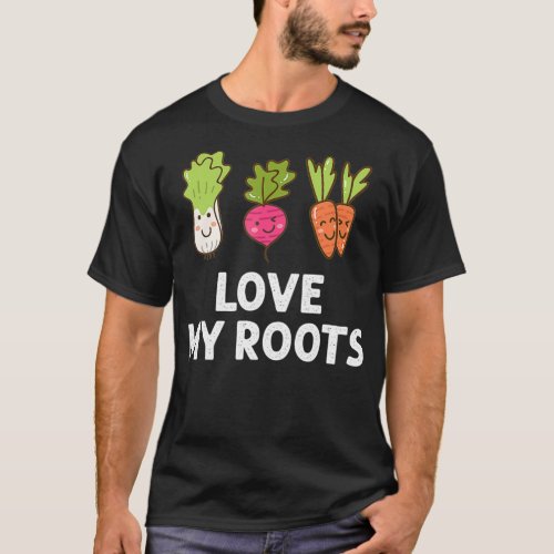 Cute I Love My Roots Toddler Tee Root Vegetables  T_Shirt