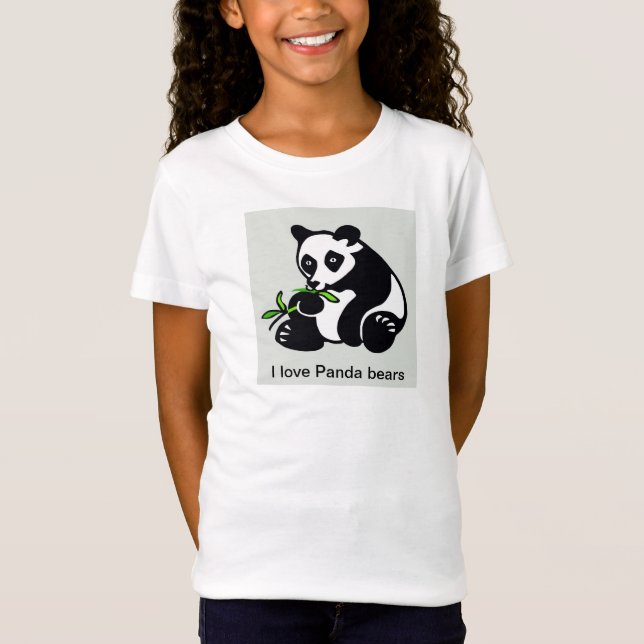 Cute - I love Panda Bears - Wildlife - Nature T-Shirt (Front)
