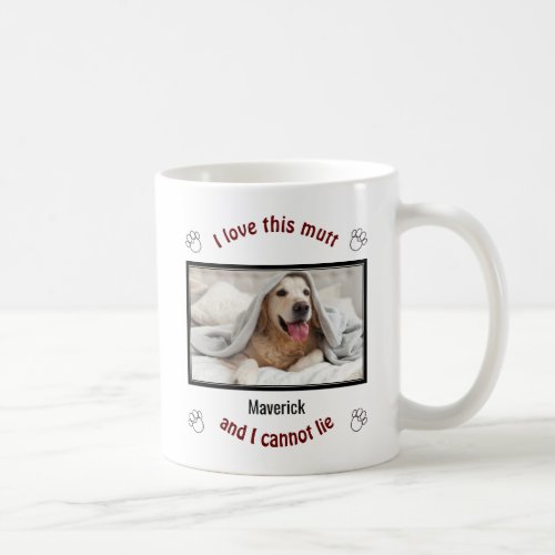 Cute I LOVE THIS MUTT  Personalized Dog Lover Coffee Mug