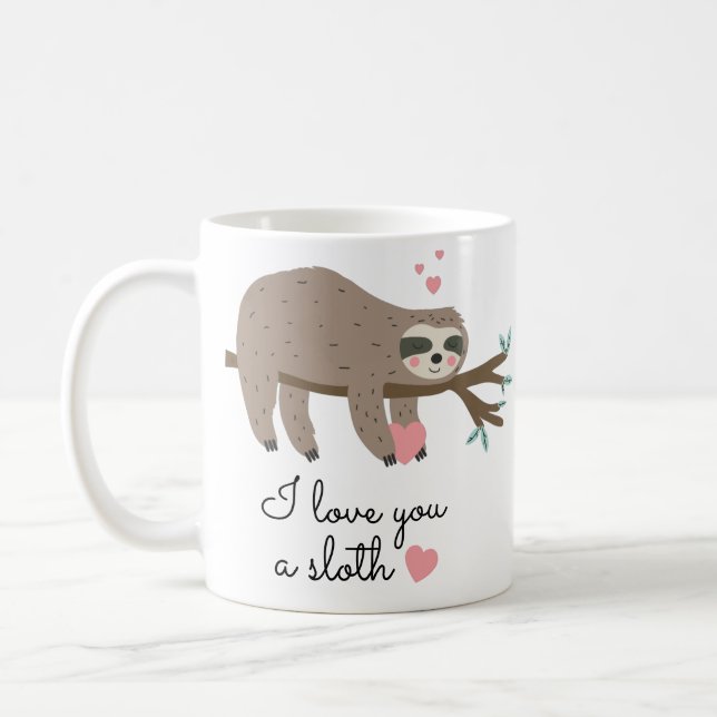 Cute I love you a sloth pun Coffee Mug (Left)