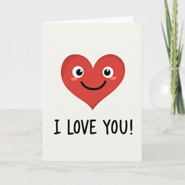 Cute I Love You Card (Front)