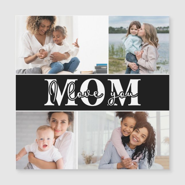 Cute I LOVE YOU MOM Mother's Day Photo (Front)
