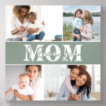 Cute I LOVE YOU MOM Mother&#39;s Day Photo Acrylic Photo Tile