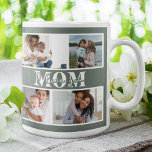 Cute I LOVE YOU MOM Mother's Day Photo Coffee Mug<br><div class="desc">Cute I Love You Mom Mother's Day Photo Coffee Mug features four of your favorite photos with the text "I love you Mom" in modern white typography. Designed by ©Evco Studio www.zazzle.com/store/evcostudio</div>
