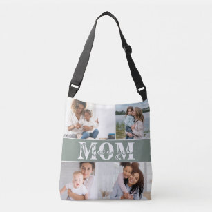 Cute I LOVE YOU MOM Mother's Day Photo Crossbody Bag