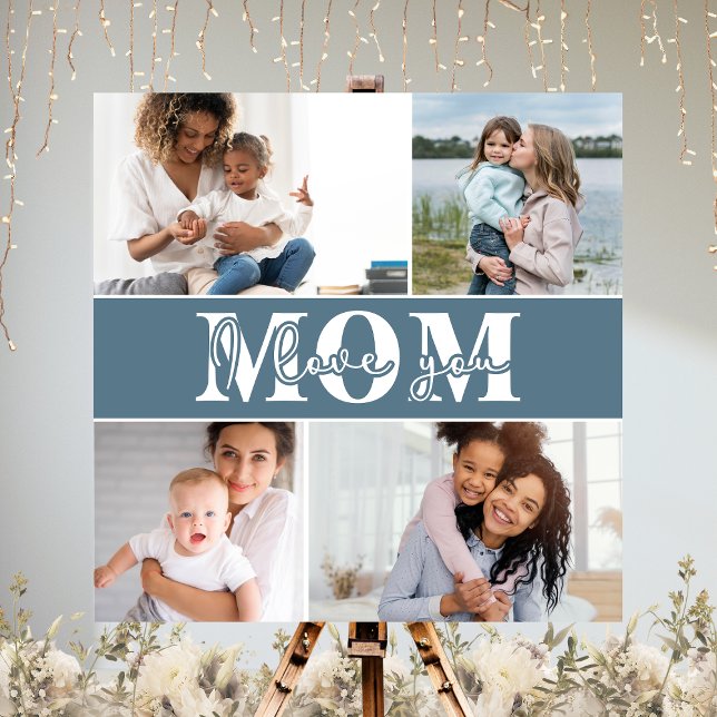 Cute I LOVE YOU MOM Mother's Day Photo Foam Board (Creator Uploaded)