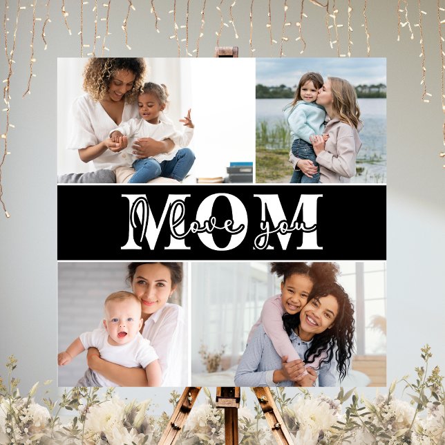 Cute I LOVE YOU MOM Mother's Day Photo Foam Board (Creator Uploaded)