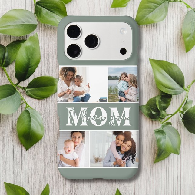 Cute I LOVE YOU MOM Mother's Day Photo iPhone Case (Creator Uploaded)