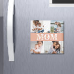 Cute I LOVE YOU MOM Mother's Day Photo Magnet<br><div class="desc">Cute I Love You Mom Mother's Day Photo Magnets features four of your favorite photos with the text "I love you Mom" in modern white typography. Designed by ©Evco Studio www.zazzle.com/store/evcostudio</div>