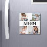 Cute I LOVE YOU MOM Mother's Day Photo Magnet<br><div class="desc">Cute I Love You Mom Mother's Day Photo Magnets features four of your favorite photos with the text "I love you Mom" in modern black typography. Designed by ©Evco Studio www.zazzle.com/store/evcostudio</div>