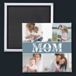 Cute I LOVE YOU MOM Mother's Day Photo Magnet<br><div class="desc">Cute I Love You Mom Mother's Day Photo Magnets features four of your favorite photos with the text "I love you Mom" in modern white typography. Designed by ©Evco Studio www.zazzle.com/store/evcostudio</div>