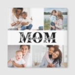 Cute I LOVE YOU MOM Mother's Day Photo Magnet<br><div class="desc">Cute I Love You Mom Mother's Day Photo Magnets features four of your favorite photos with the text "I love you Mom" in modern black typography. Designed by ©Evco Studio www.zazzle.com/store/evcostudio</div>