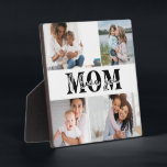 Cute I LOVE YOU MOM Mother's Day Photo Plaque<br><div class="desc">Cute I Love You Mom Mother's Day Photo Plaque features four of your favorite photos with the text "I love you Mom" in modern black typography. Designed by ©Evco Studio www.zazzle.com/store/evcostudio</div>