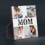 Cute I LOVE YOU MOM Mother's Day Photo Plaque<br><div class="desc">Cute I Love You Mom Mother's Day Photo Plaque features four of your favorite photos with the text "I love you Mom" in modern black typography. Designed by ©Evco Studio www.zazzle.com/store/evcostudio</div>