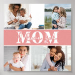 Cute I LOVE YOU MOM Mother's Day Photo Poster<br><div class="desc">Cute I Love You Mom Mother's Day Photo Poster features four of your favorite photos with the text "I love you Mom" in modern white typography. Designed by ©Evco Studio www.zazzle.com/store/evcostudio</div>