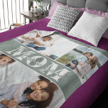 Cute I LOVE YOU MOM Mother's Day Photo Sherpa Blanket<br><div class="desc">Cute I Love You Mom Mother's Day Photo Sherpa Blanket features four of your favorite photos with the text "I love you Mom" in modern white typography. Designed by ©Evco Studio www.zazzle.com/store/evcostudio</div>