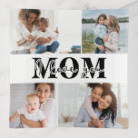 Cute I LOVE YOU MOM Mother's Day Photo Trinket Tray<br><div class="desc">Cute I Love You Mom Mother's Day Photo Trinket Tray features four of your favorite photos with the text "I love you Mom" in modern black typography. Designed by ©Evco Studio www.zazzle.com/store/evcostudio</div>