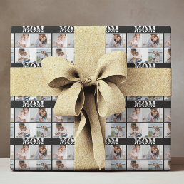Cute I LOVE YOU MOM Mother&#39;s Day Photo Wrapping Paper