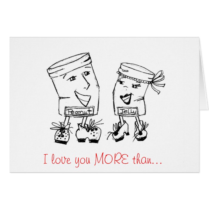 CUTE I love you more card