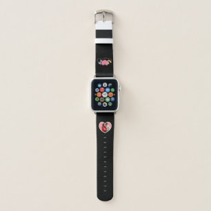 Cute I love you personalized photo heart love Apple Watch Band