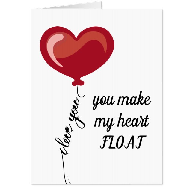 Cute I Love You Valentines Day Holiday Card (Front)