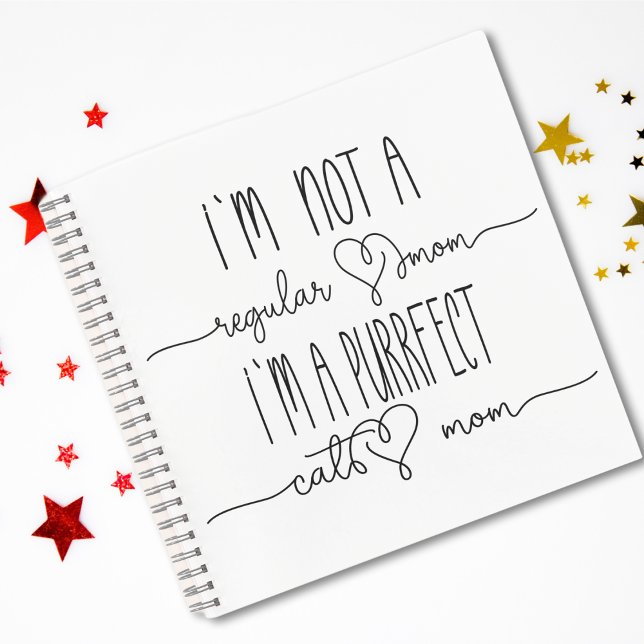Cute I`m purrfect cat mom typography  Notebook (Creator Uploaded)