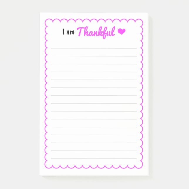Cute “I’m Thankful” - Gratitude Post-it Notes (Front)