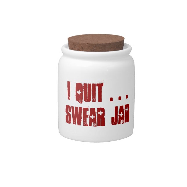 Cute "I Quit" Swear Jar Spare Change Bank (Front)
