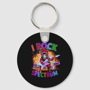 Cute I Rock The Spectrum Autism Mother Motivated A Keychain