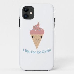 Cute I run for ice cream iPhone 11 Case