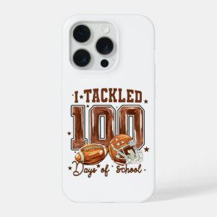 Cute I Tackled 100 Days School Football Kids iPhone 15 Pro Case