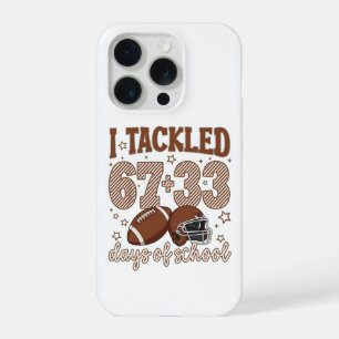 Cute I Tackled 100 Days School Football Kids iPhone 15 Pro Case