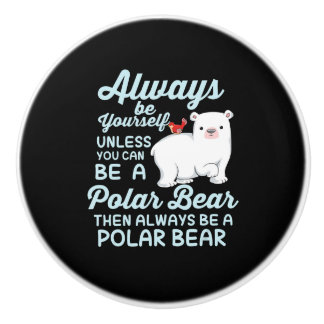 Cute Ice Bear A Polar Bear Lover Ceramic Knob