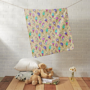 cute ice-cream can unicorn pattern baby blanket