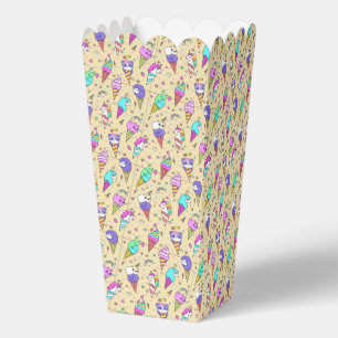 cute ice-cream can unicorn pattern favor boxes