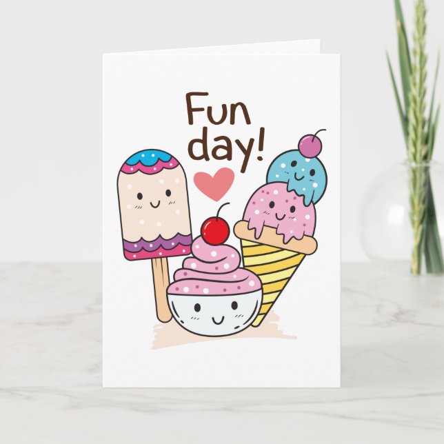 Cute ice cream card (Front)