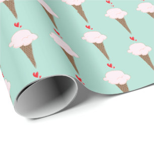 Cute Ice Cream Cone Wrapping Paper