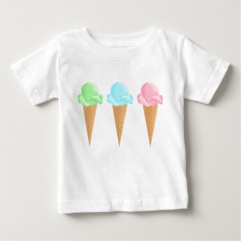 Cute Ice Cream Cones Baby T-shirt by judgeart at Zazzle