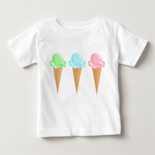 Cute Ice Cream Cones Baby T_Shirt