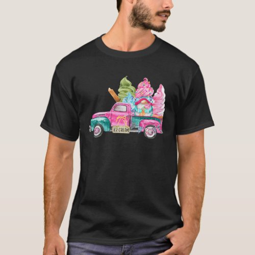 Cute Ice_Cream Gnomes Truck Funny Summer Lovers Gi T_Shirt
