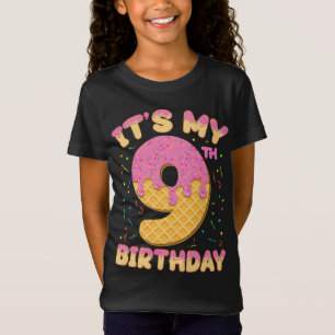 Cute Ice Cream It's my 8th Birthday 8 years Girl T-Shirt