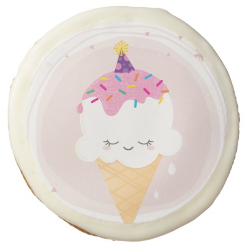 CUTE ICE CREAM PARTY COOKIES modern summer pink