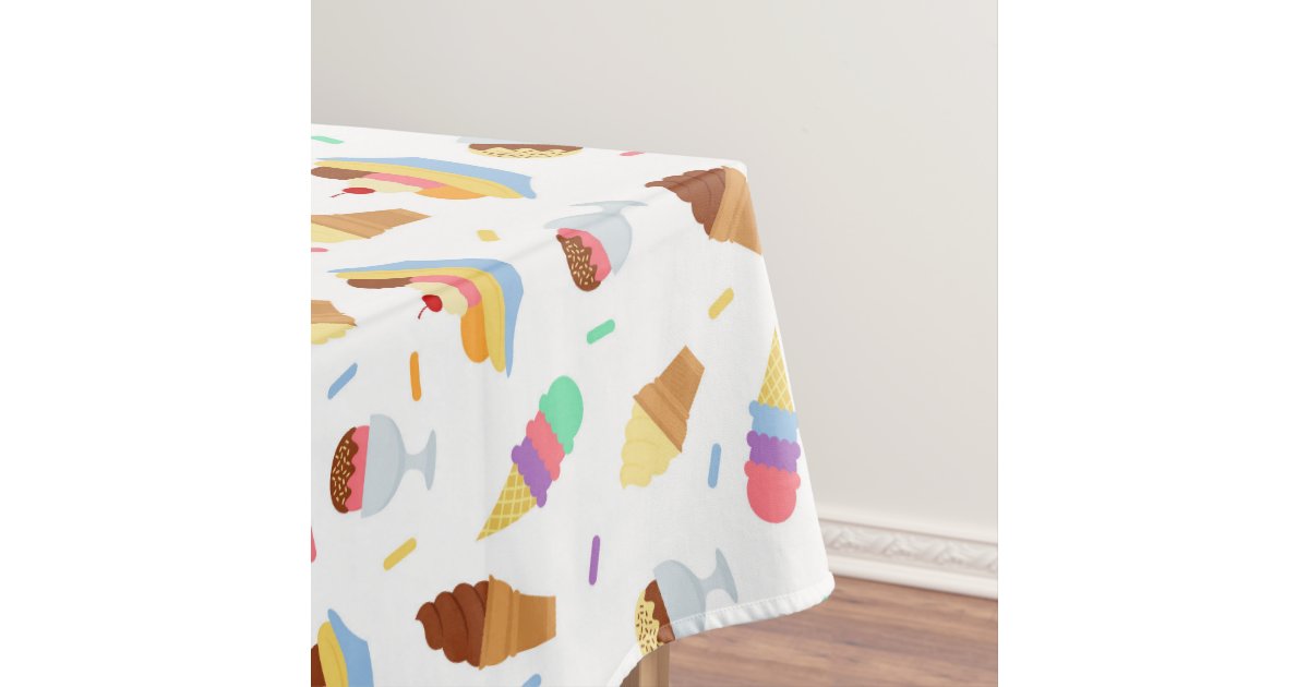 Cute ice cream party tablecloth Zazzle