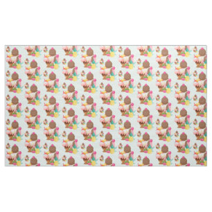 Cute Ice Cream Pattern Fabric